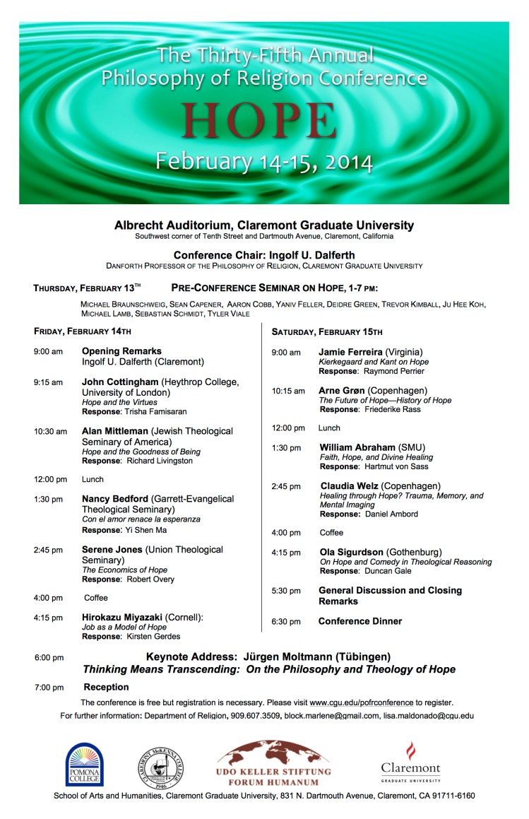 Claremont Philosophy Conference Hope 2014